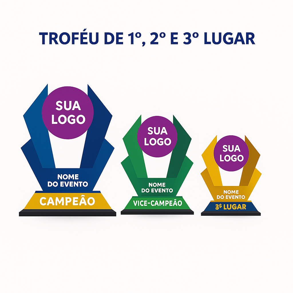 Troféu e Medalha Personalizados em MDF - Ideal para Premiações e Eventos