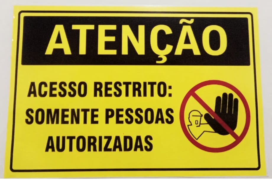 Placa de Sinalização em PS e Impressão Digital - Sinalização Modelos ou Personalizado