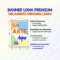 Banner em Lona Premium 280g Personalizado - Trama 1000x1000 com Bastão e Corda