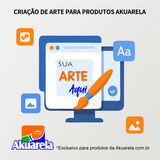 Criação de Arte Personalizada para Produtos da Akuarela.com.br