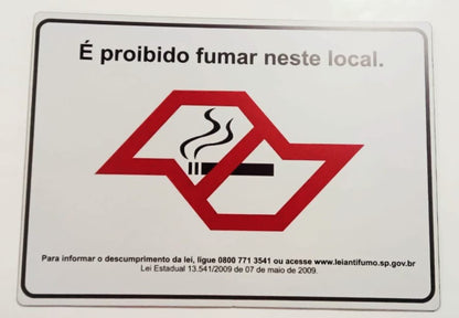Placa de Sinalização em PS e Impressão Digital - Sinalização Modelos ou Personalizado