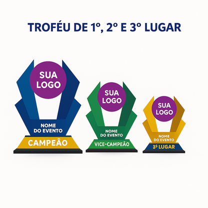 Troféu e Medalha Personalizados em MDF - Ideal para Premiações e Eventos