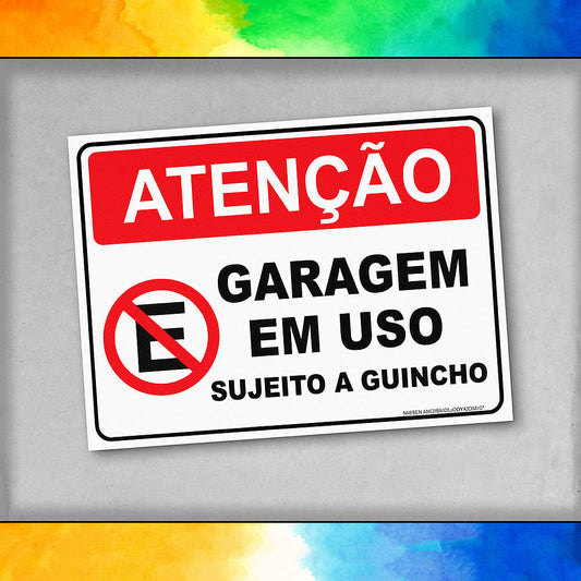 Placa de Sinalização em PS 2mm Personalizada com Adesivo - Para Sinalização