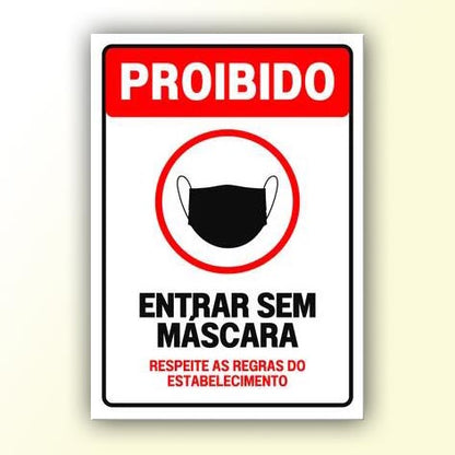 Placa de Sinalização em PS e Impressão Digital - Sinalização Modelos ou Personalizado