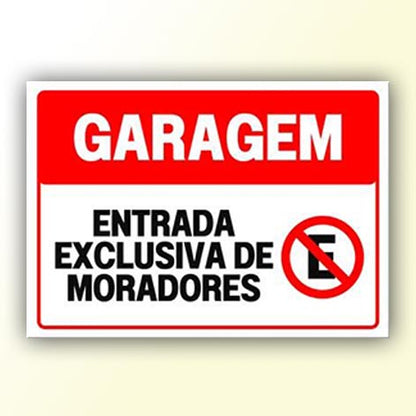 Placa de Sinalização em PS e Impressão Digital - Sinalização Modelos ou Personalizado