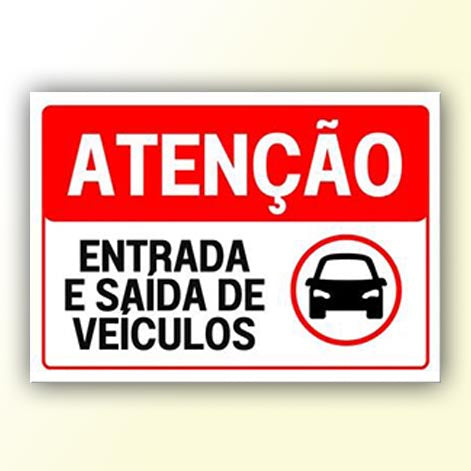 Placa de Sinalização em PS e Impressão Digital - Sinalização Modelos ou Personalizado
