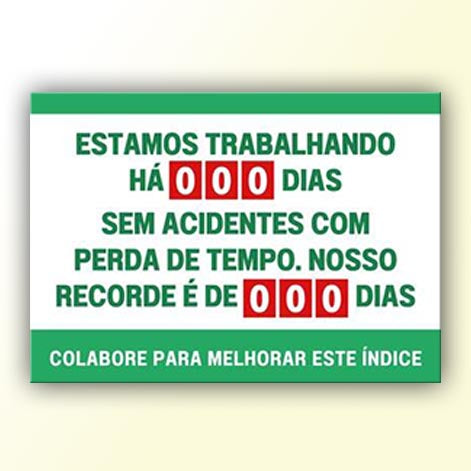 Placa de Sinalização em PS e Impressão Digital - Sinalização Modelos ou Personalizado