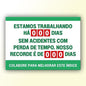 Placa de Sinalização em PS e Impressão Digital - Sinalização Modelos ou Personalizado