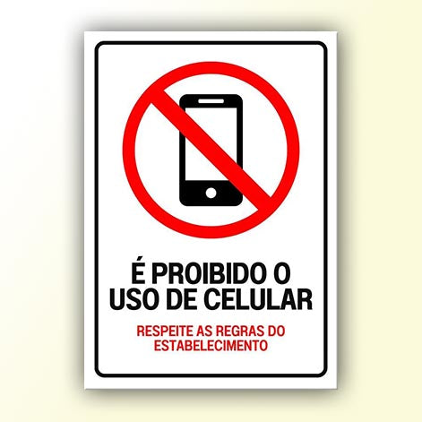 Placa de Sinalização em PS e Impressão Digital - Sinalização Modelos ou Personalizado
