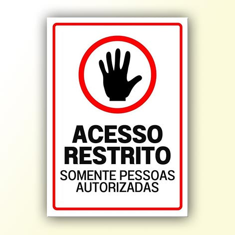 Placa de Sinalização em PS e Impressão Digital - Sinalização Modelos ou Personalizado