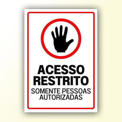 Placa de Sinalização em PS e Impressão Digital - Sinalização Modelos ou Personalizado