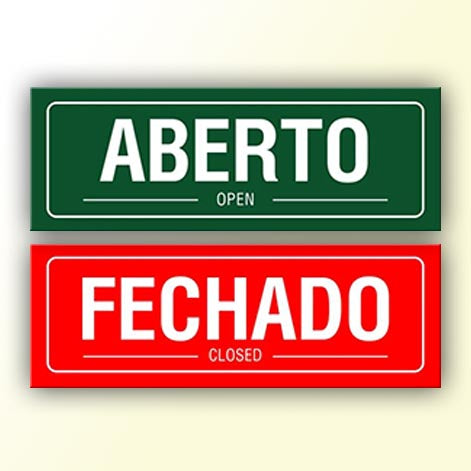 Placa de Sinalização em PS e Impressão Digital - Sinalização Modelos ou Personalizado