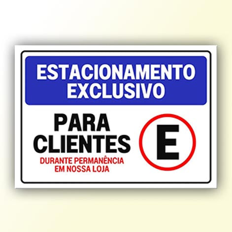 Placa de Sinalização em PS e Impressão Digital - Sinalização Modelos ou Personalizado