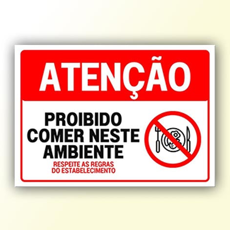 Placa de Sinalização em PS e Impressão Digital - Sinalização Modelos ou Personalizado