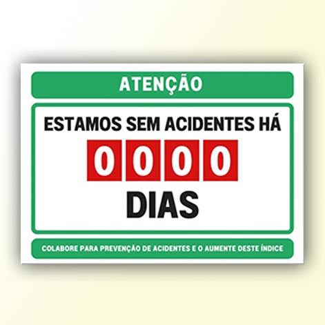 Placa de Sinalização em PS e Impressão Digital - Sinalização Modelos ou Personalizado