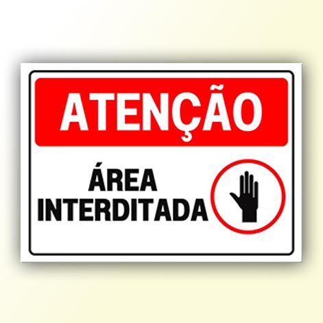 Placa de Sinalização em PS e Impressão Digital - Sinalização Modelos ou Personalizado