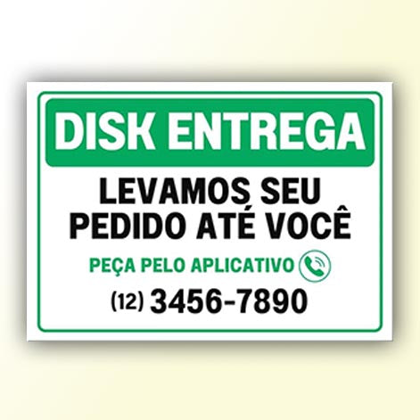 Placa de Sinalização em PS e Impressão Digital - Sinalização Modelos ou Personalizado