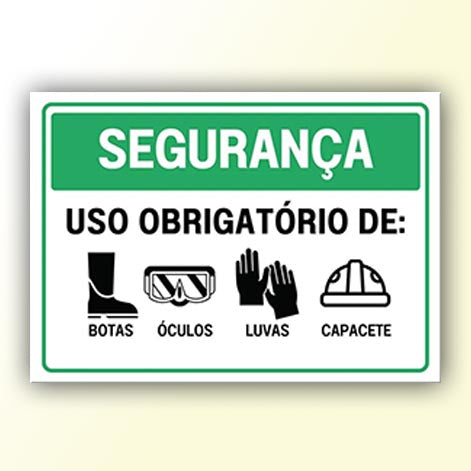 Placa de Sinalização em PS e Impressão Digital - Sinalização Modelos ou Personalizado