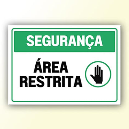 Placa de Sinalização em PS e Impressão Digital - Sinalização Modelos ou Personalizado